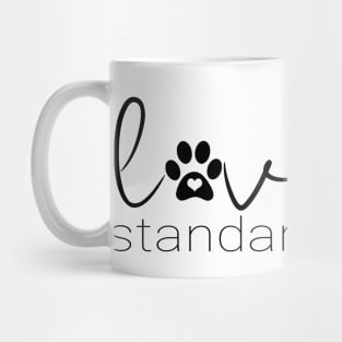 Dog Paw Print Design - Standard Poodle Mug